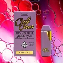 Cali Clear Grape Pie – 1g Live Resin – All In One Vape Pod – Indica